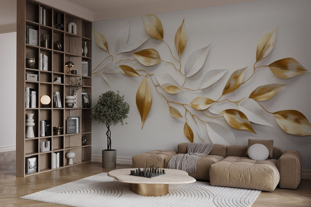 Elegant leaves in soft hues