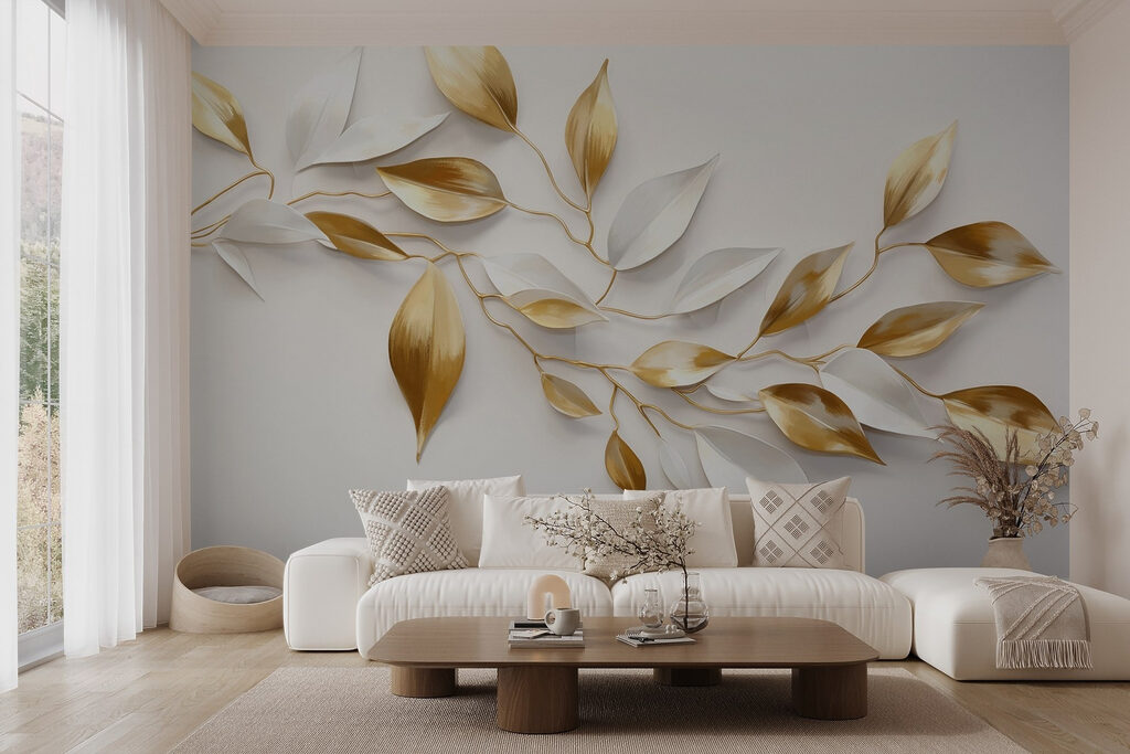 Elegant leaves in soft hues