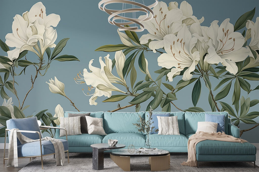 White flowers on a branch