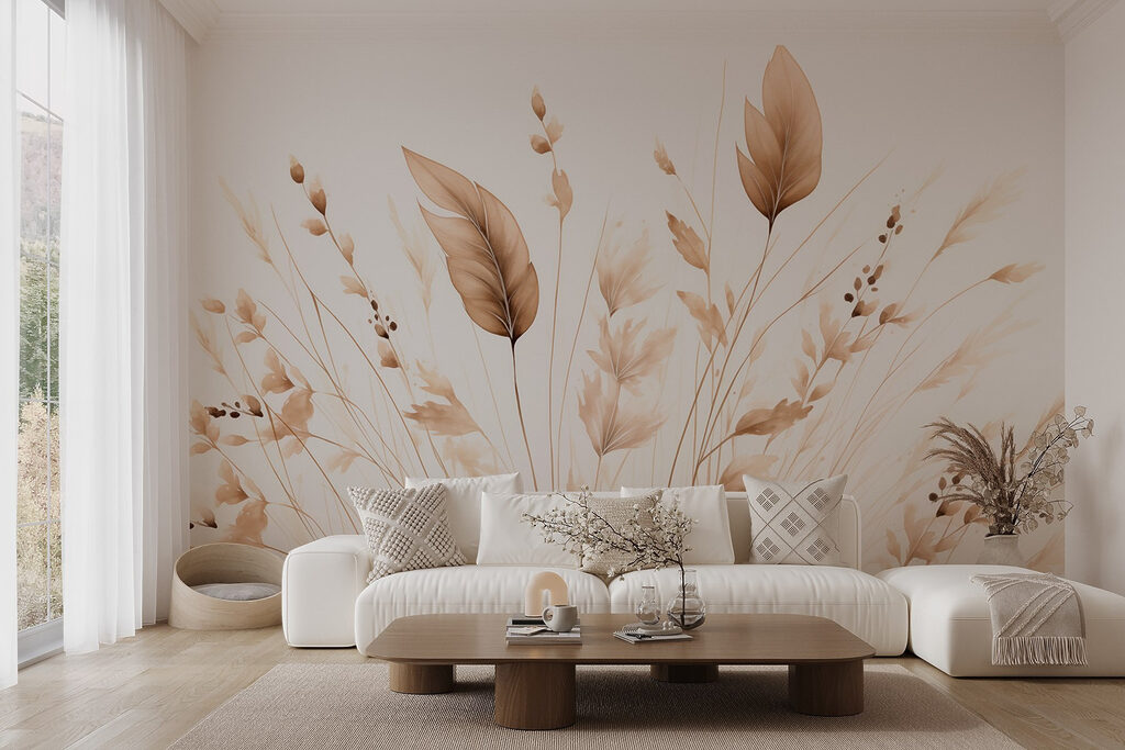 Delicate leaves grace a soft backdrop