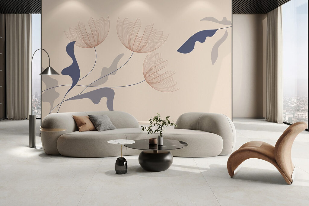 Delicate floral design in soft tones