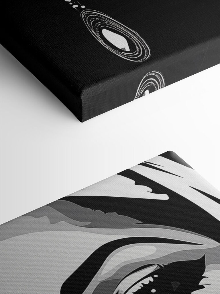 Woman with large earrings