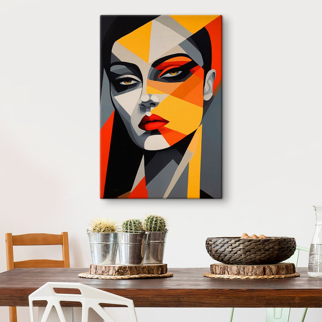 Painting of a woman's face Painting of a woman's face