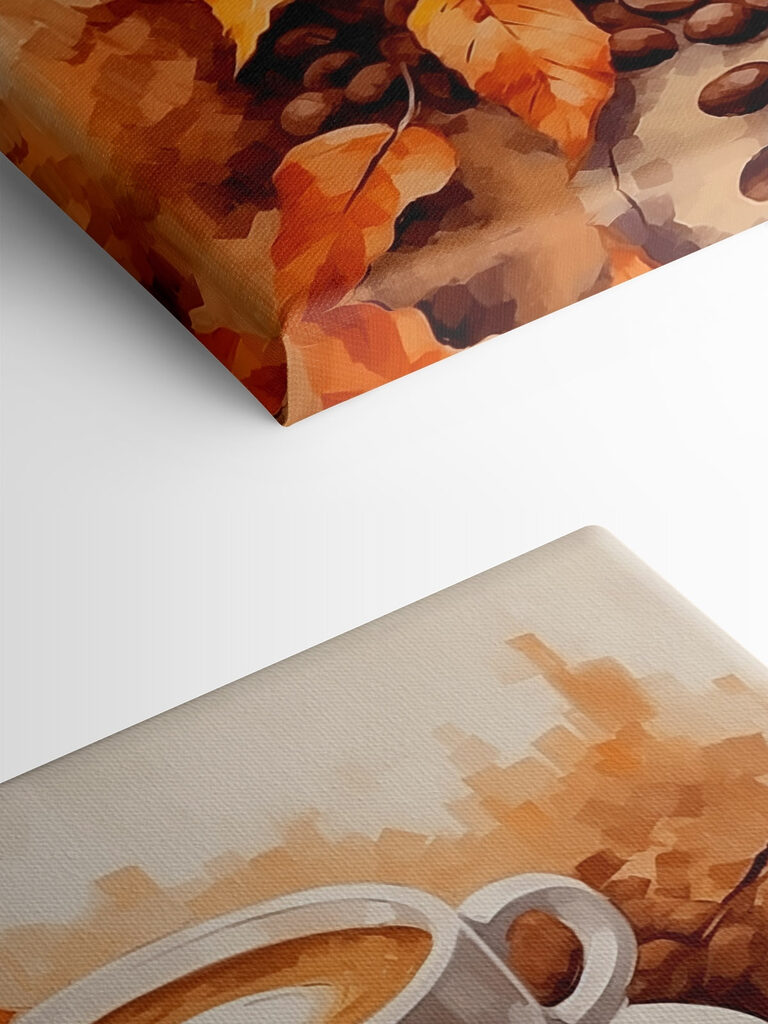 Coffee cup and beans on a saucer Coffee cup and beans on a saucer