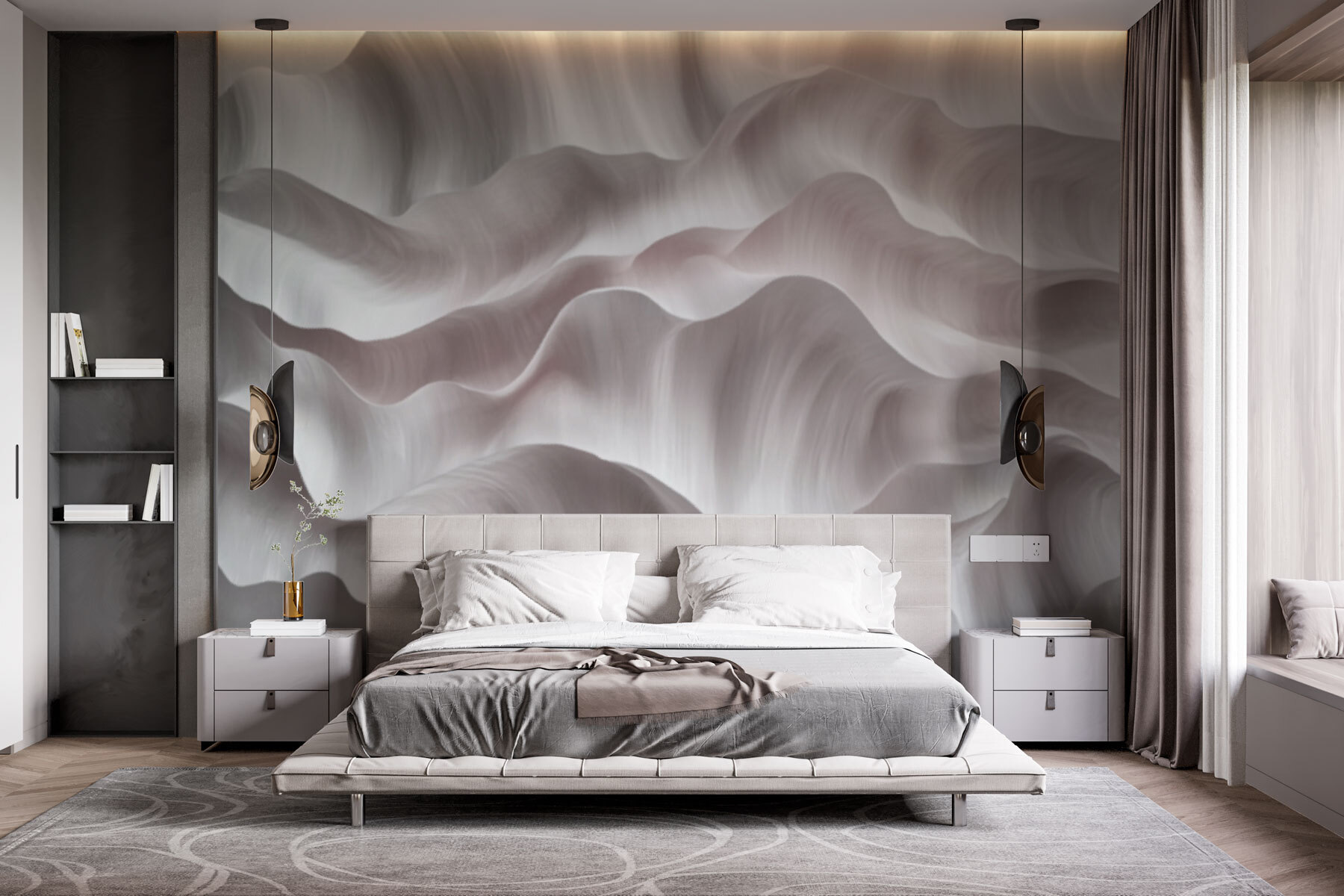 Soft waves of flowing texture