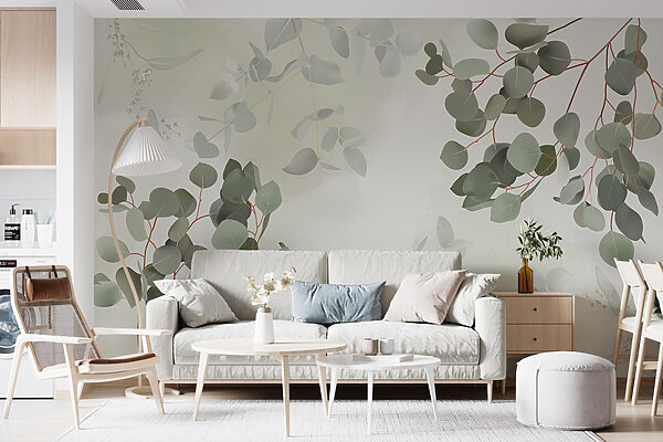 Фотошпалери М'яка зелень на ніжному тлі