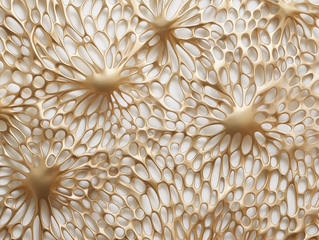 Intricate organic patterns in soft hues