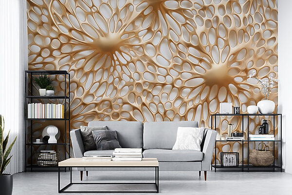 Intricate organic patterns in soft hues