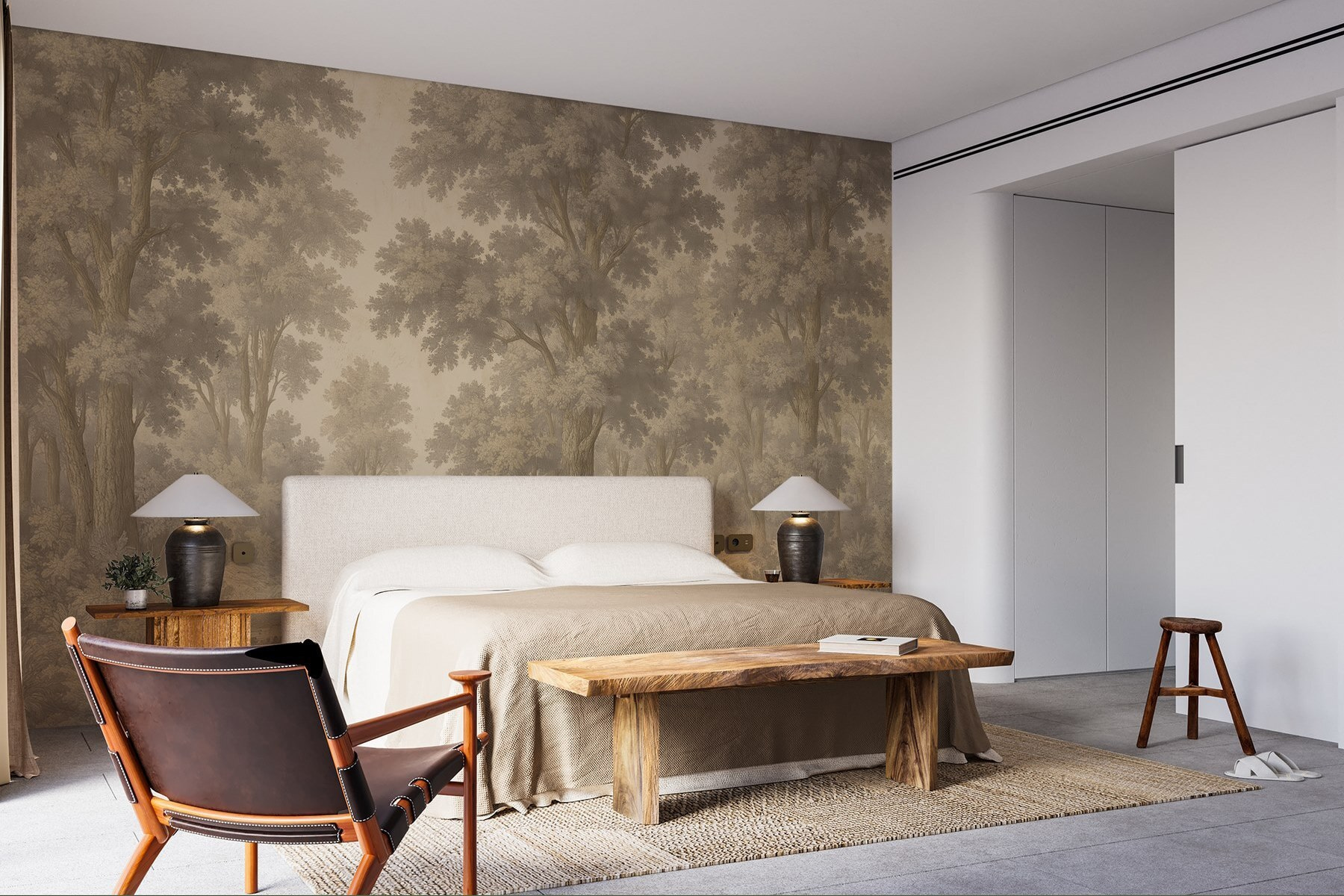 Landscape with trees and a river