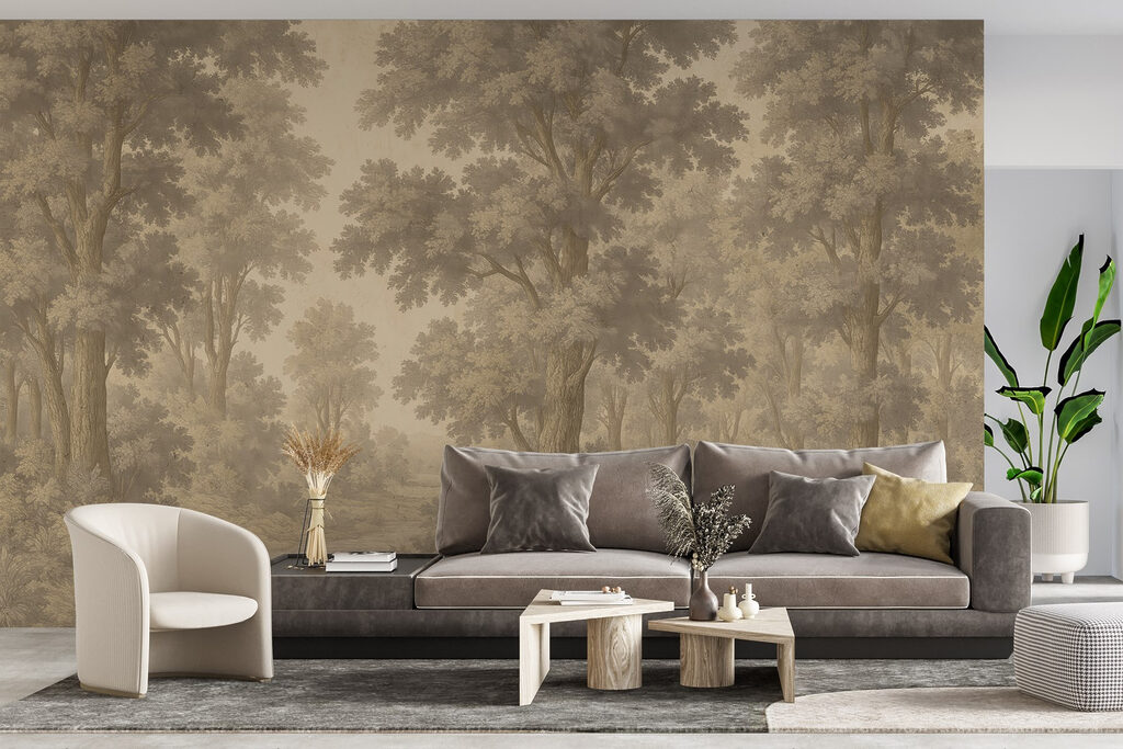 Landscape with trees and a river