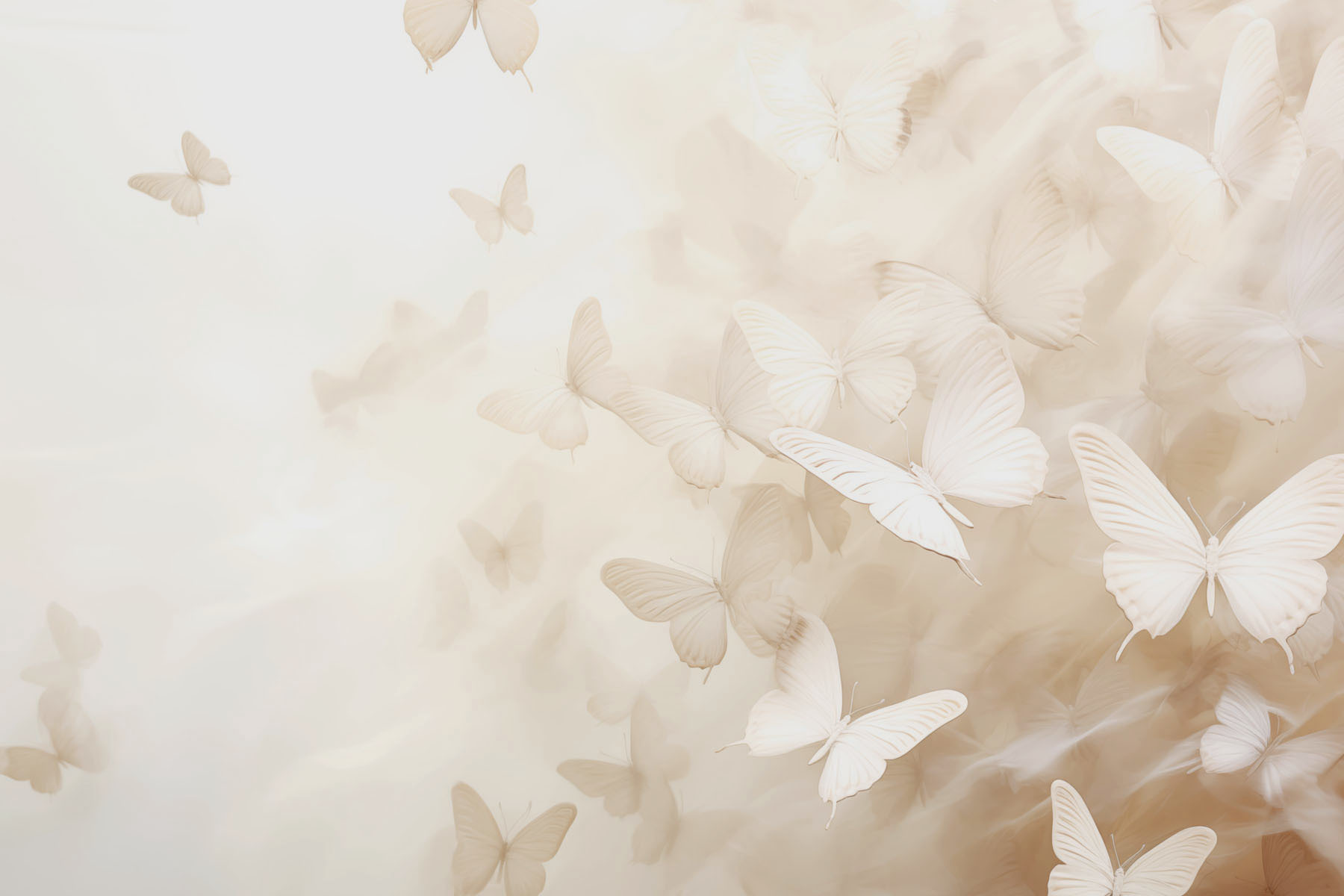 Group of butterflies flying