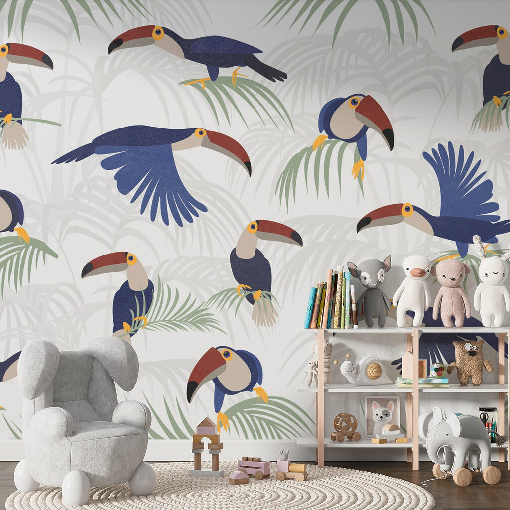 Pattern of birds and plants Pattern of birds and plants