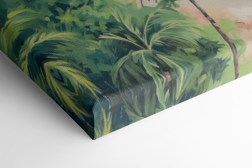 Beach with palm trees and blue water