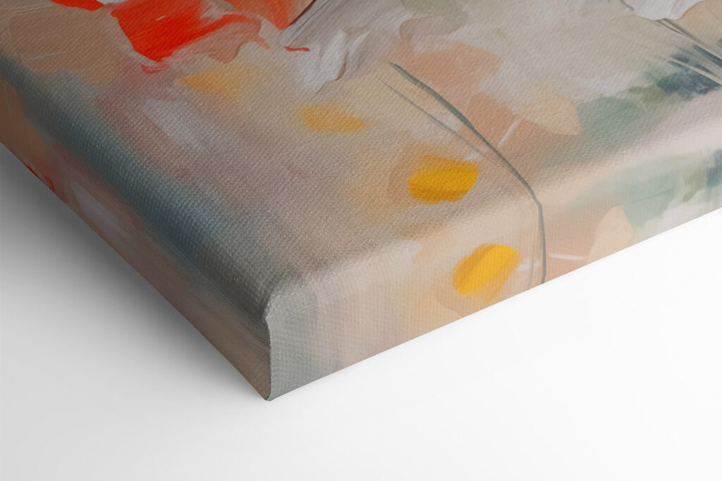 Painting of flowers on a wall