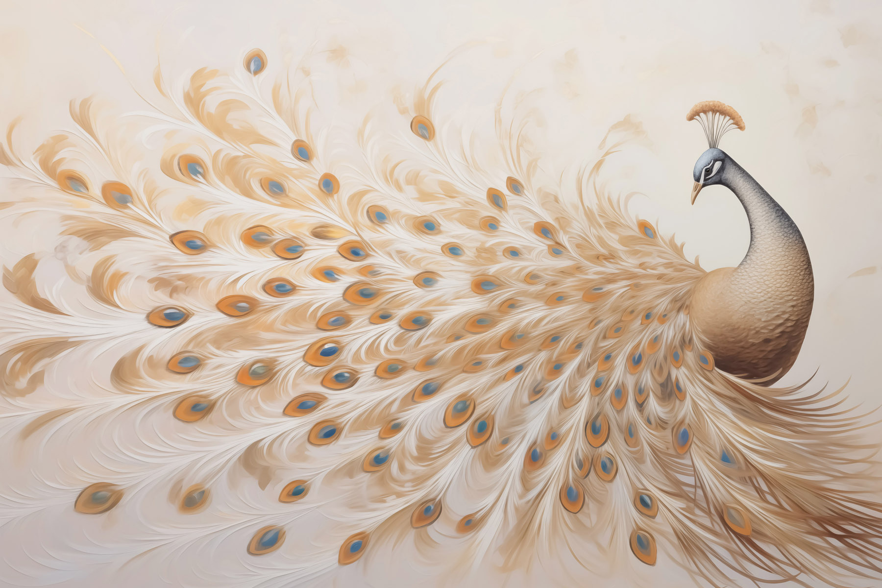 Painting of a peacock Painting of a peacock