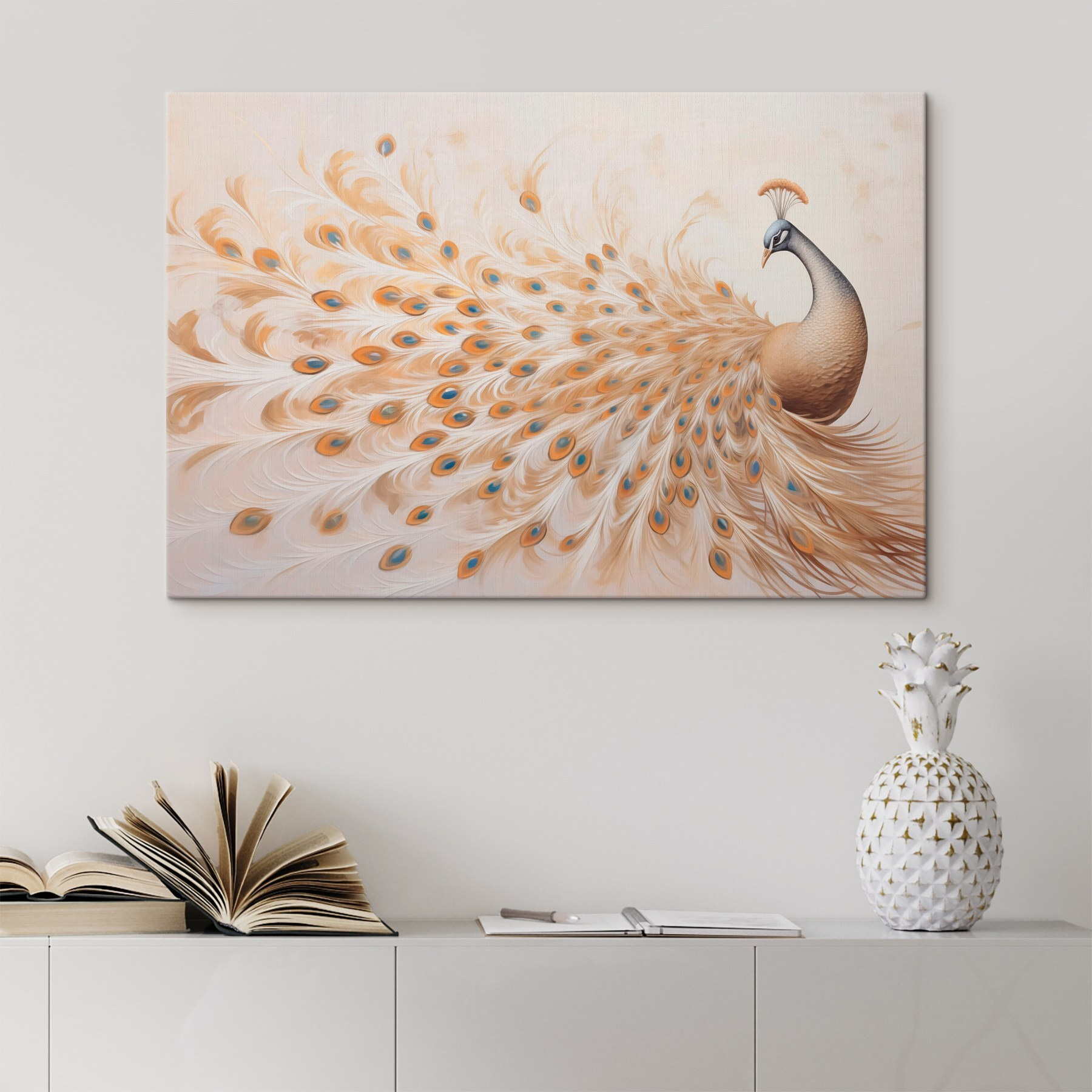 Painting of a peacock Painting of a peacock