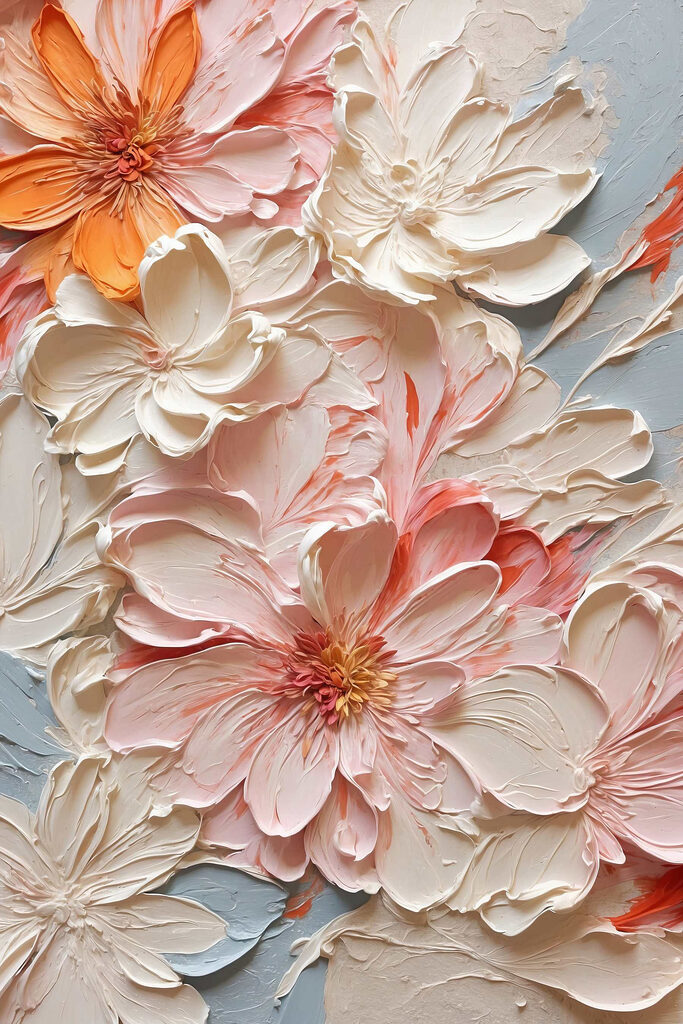 Delicate petals in soft pastel hues Delicate petals in soft pastel hues