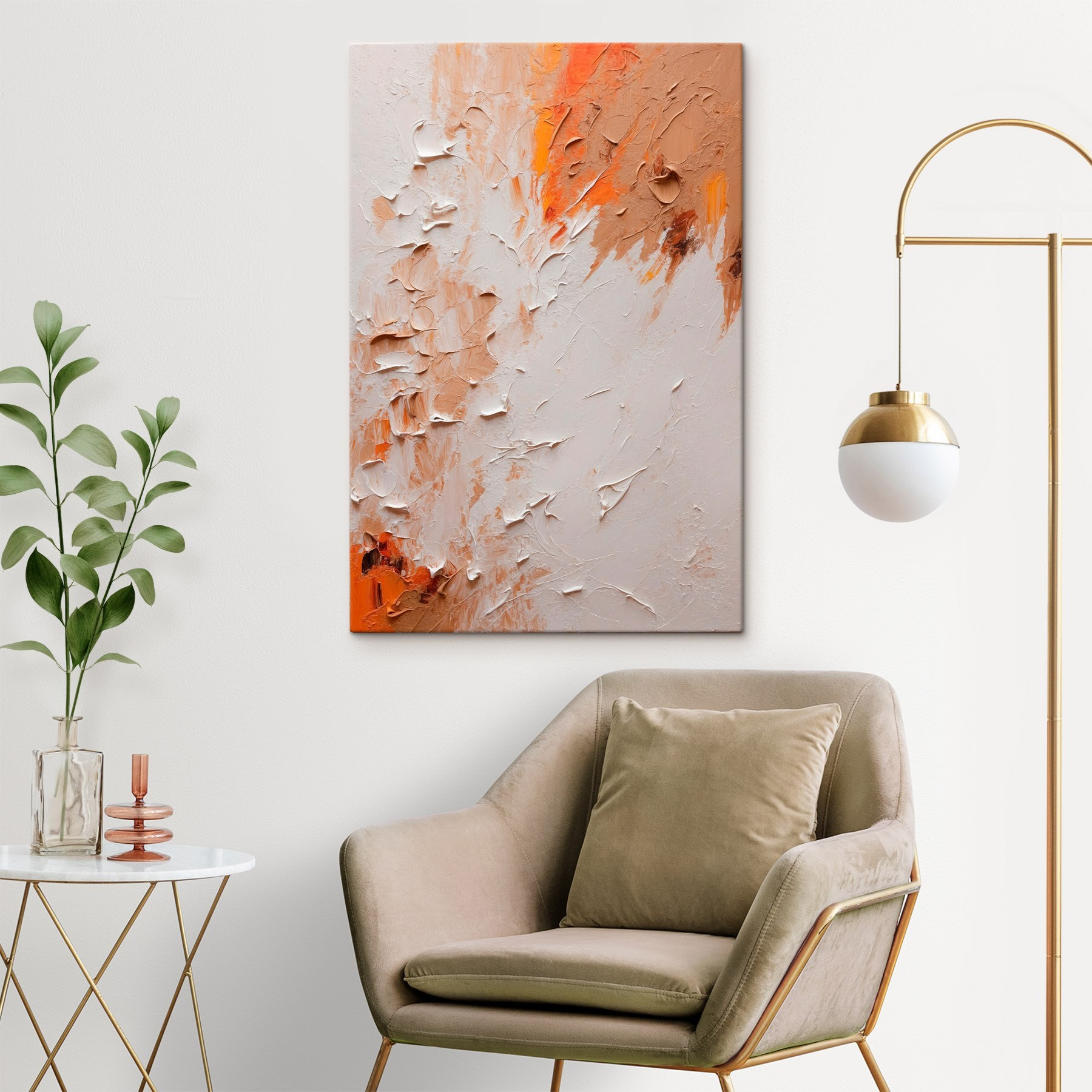 Textured canvas with warm tones