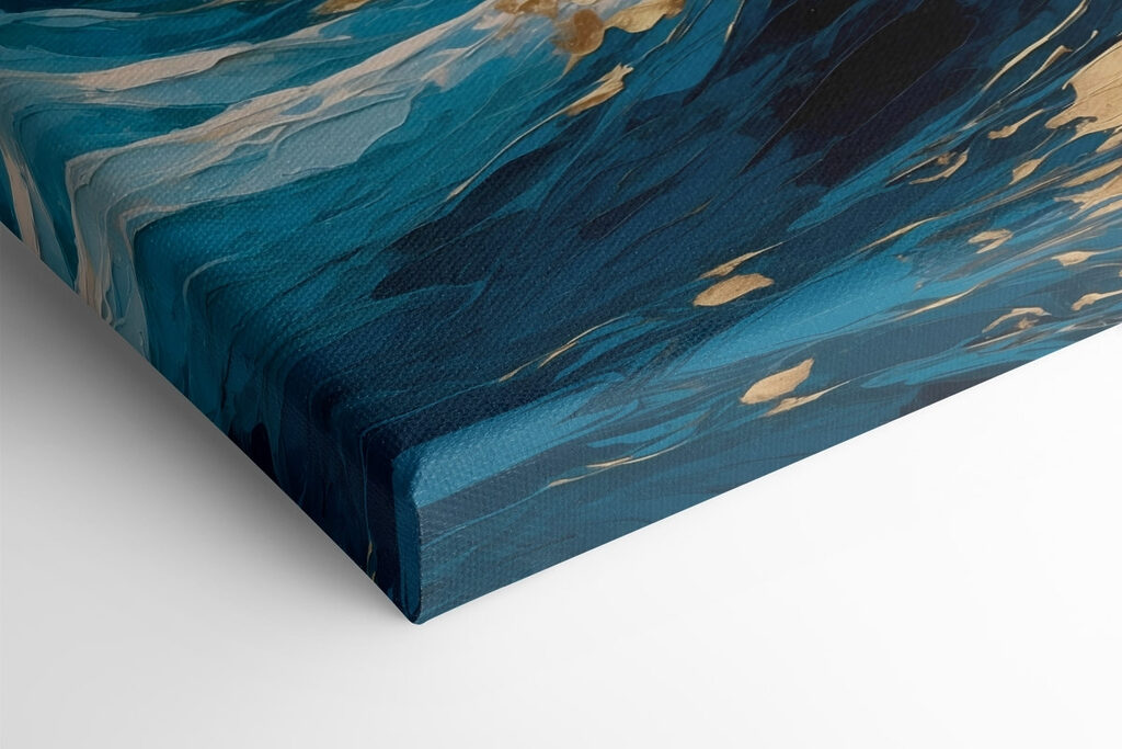 Majestic wave in vibrant blues