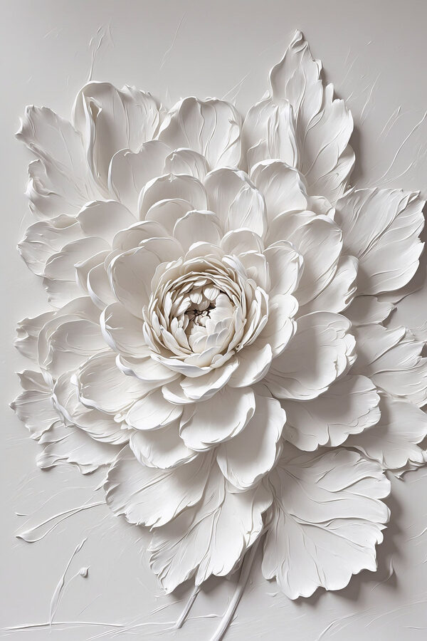 White flower with leaves White flower with leaves
