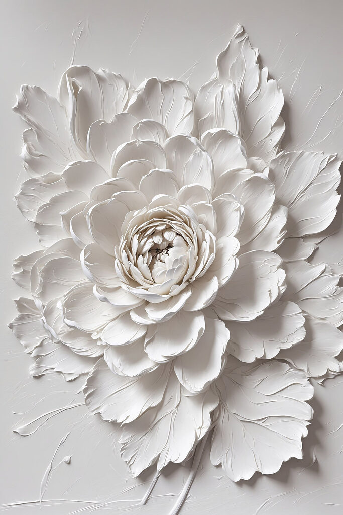 White flower with leaves White flower with leaves