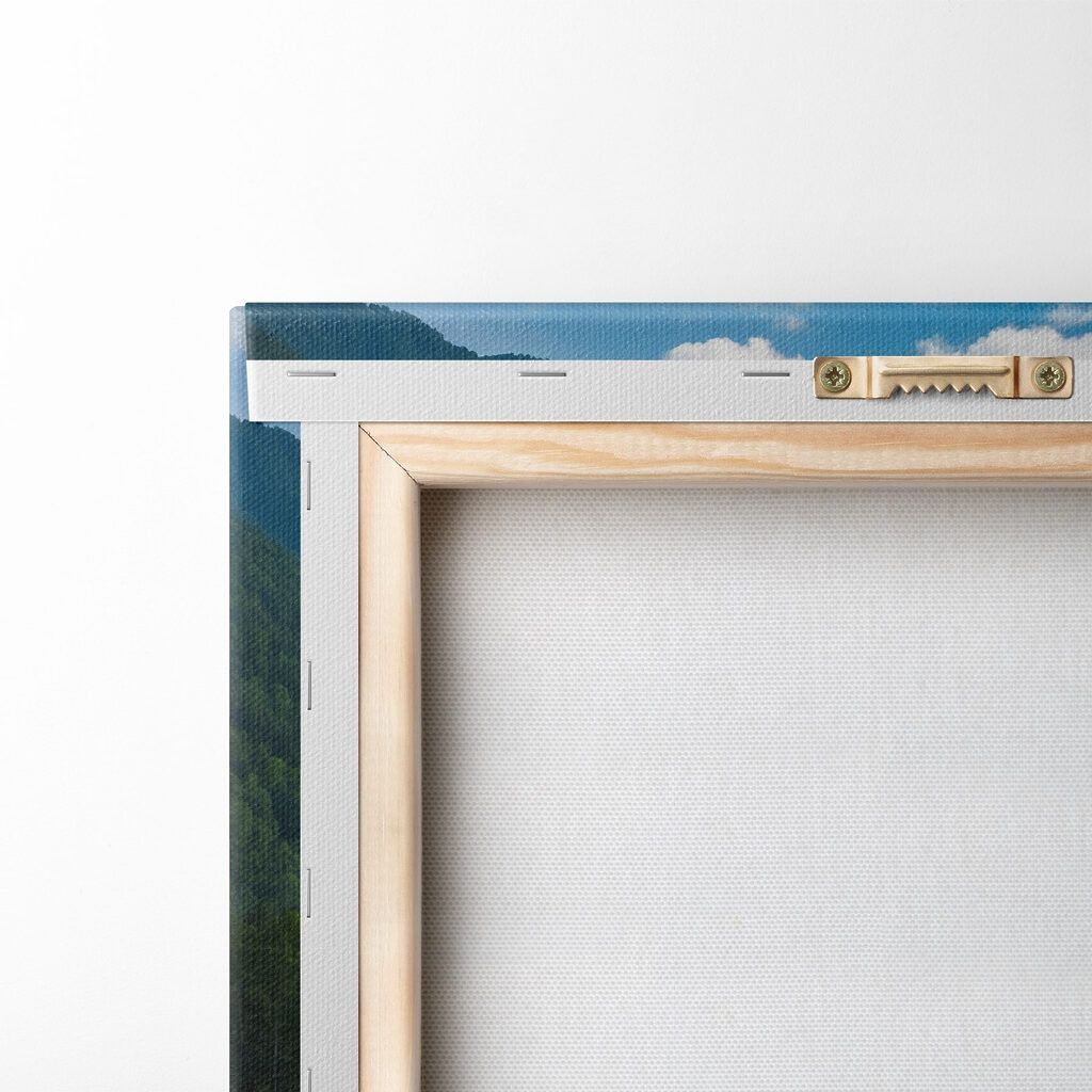 River running through a valley with mountains in the background River running through a valley with mountains in the background