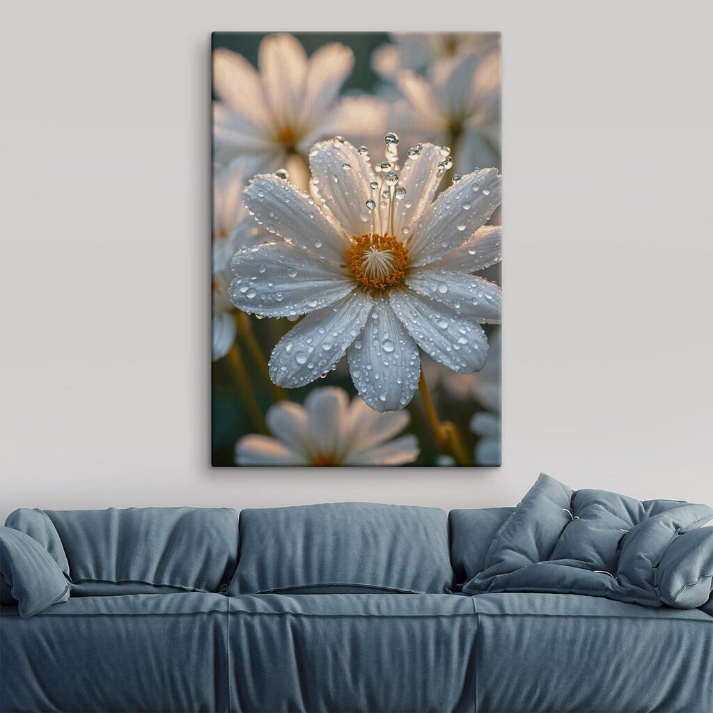 Delicate petals adorned with droplets Delicate petals adorned with droplets