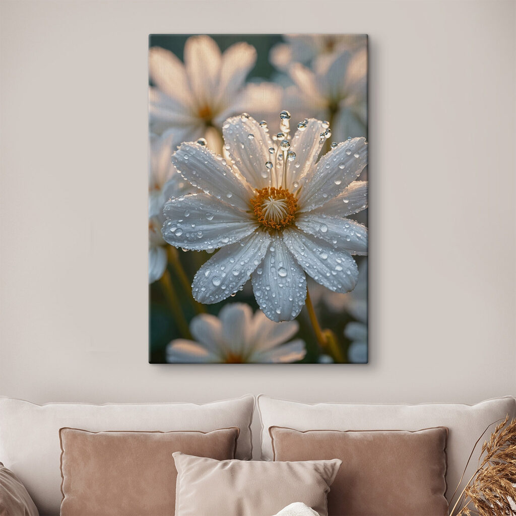 Delicate petals adorned with droplets Delicate petals adorned with droplets