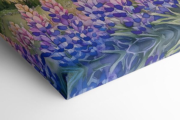 Painting of flowers and mountains Painting of flowers and mountains