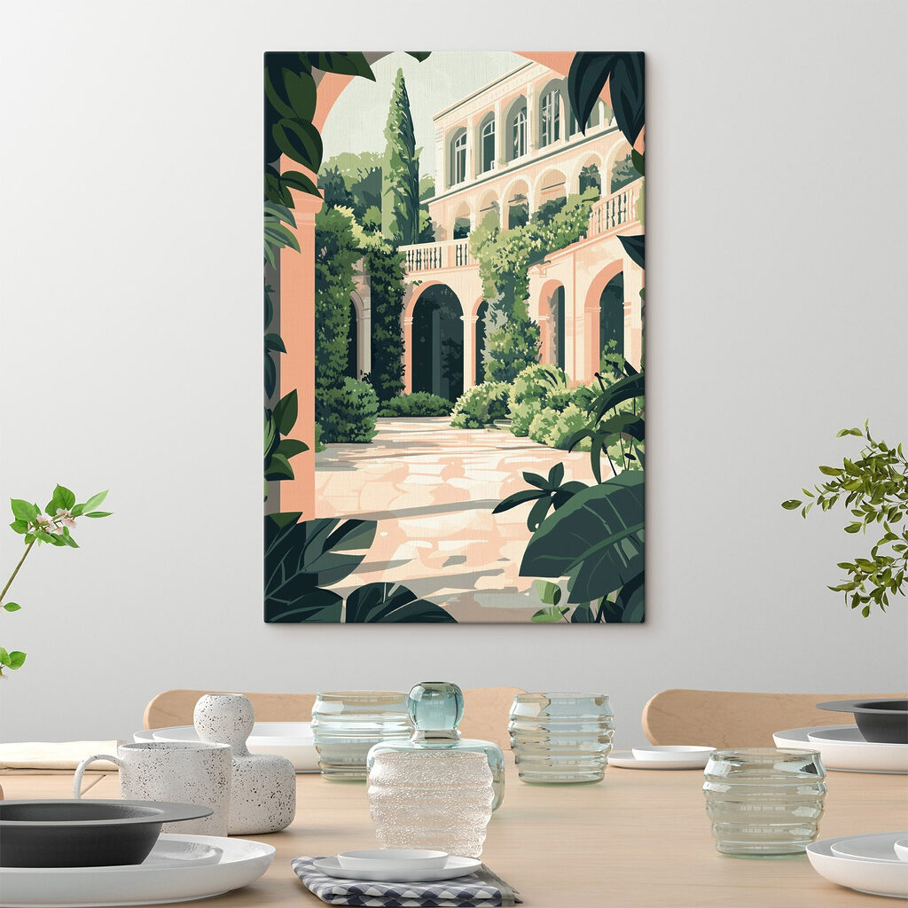 Building with a balcony and plants Building with a balcony and plants