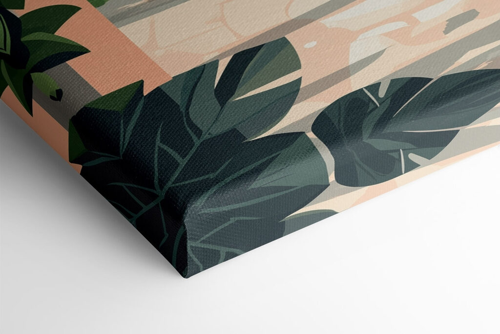 Building with a balcony and plants Building with a balcony and plants