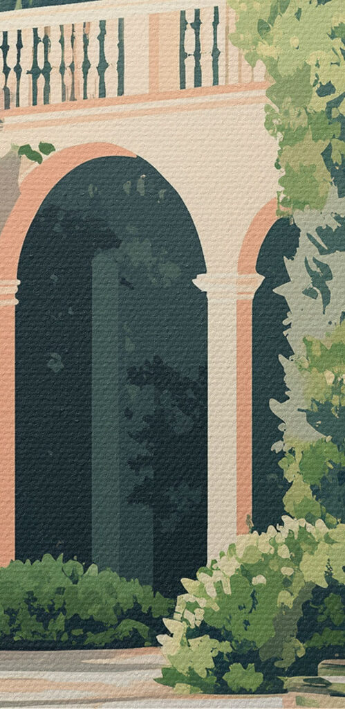 Building with a balcony and plants Building with a balcony and plants