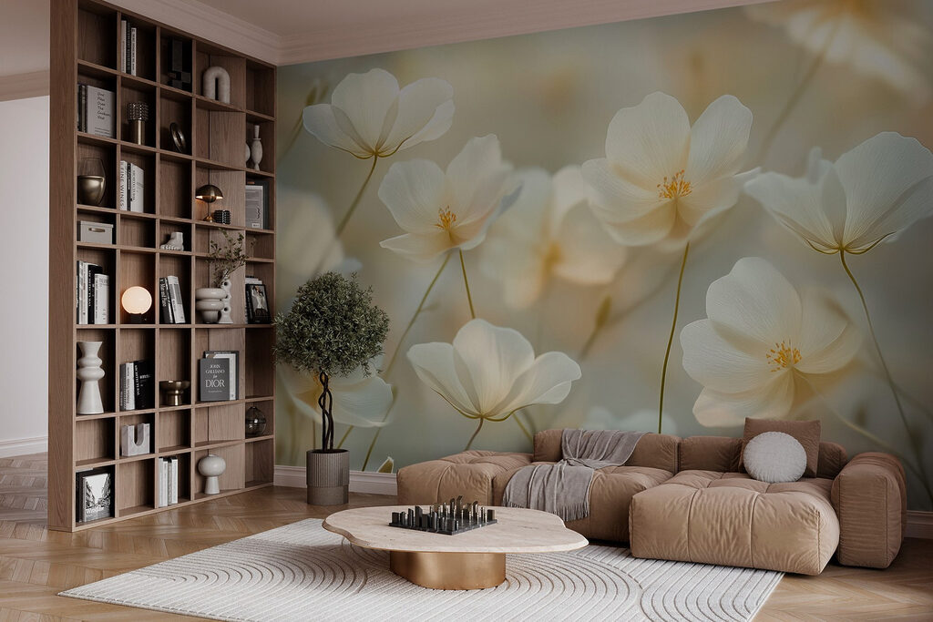 Group of white flowers Group of white flowers