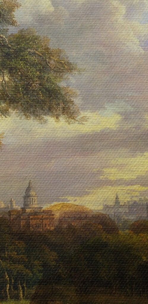 Painting of a castle tower Painting of a castle tower