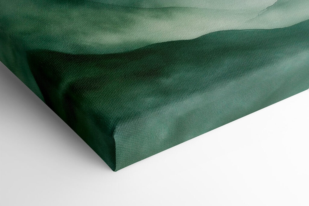 Painting of mountains and fog Painting of mountains and fog