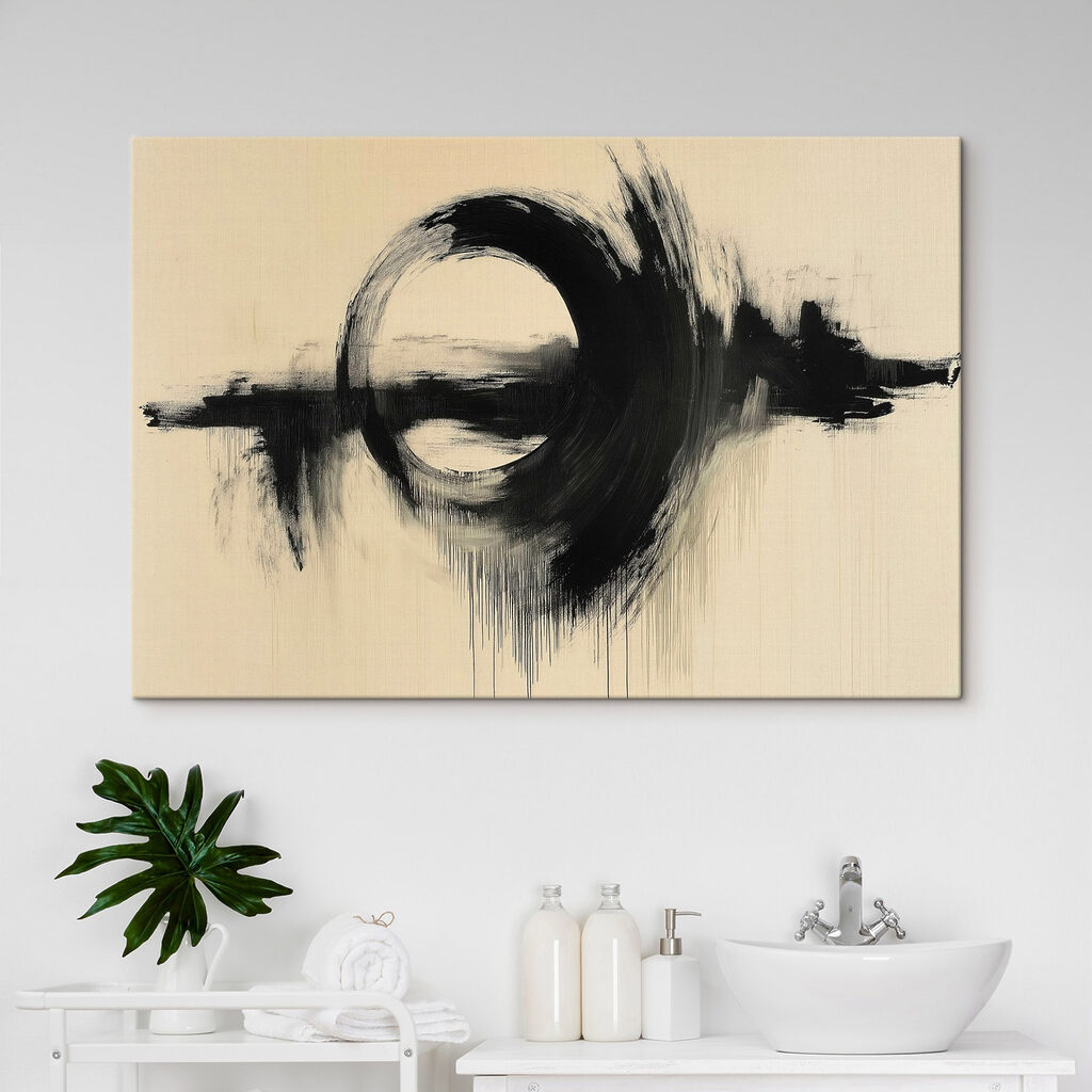 Black circle with white background Black circle with white background