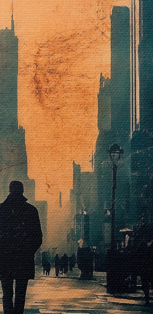 Person walking on a street Person walking on a street