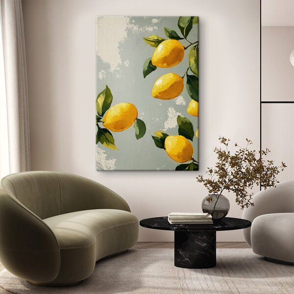 Painting of lemons on a tree Painting of lemons on a tree