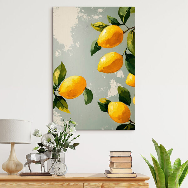 Painting of lemons on a tree Painting of lemons on a tree