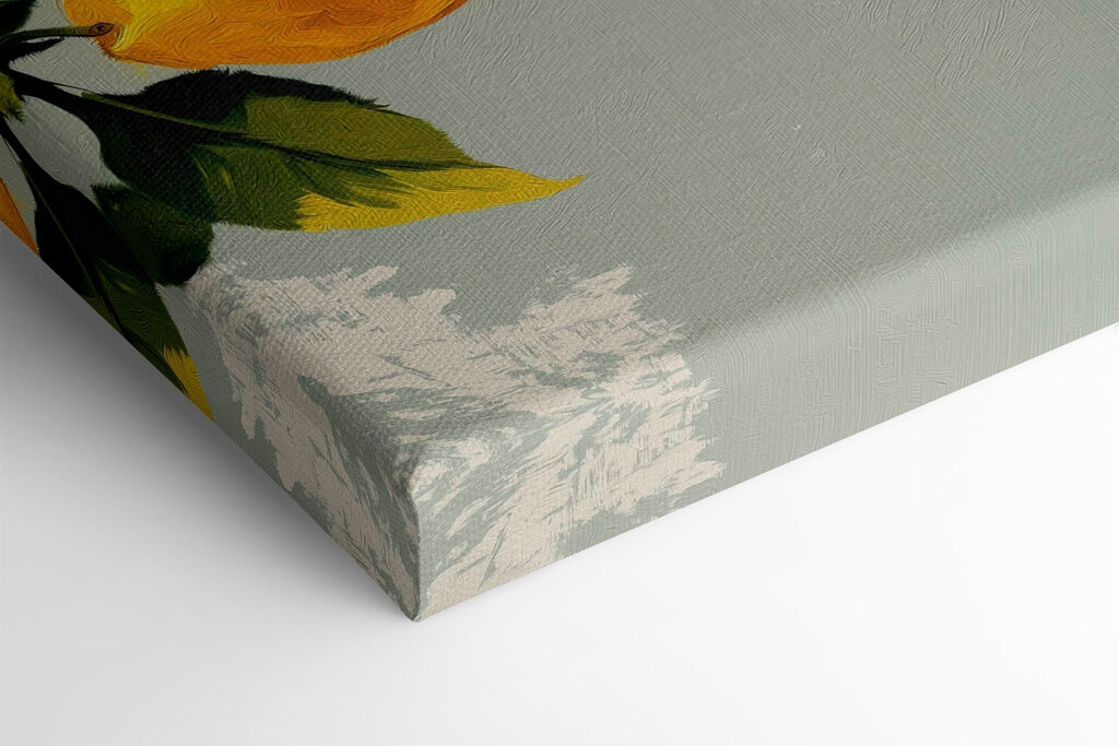 Painting of lemons on a tree