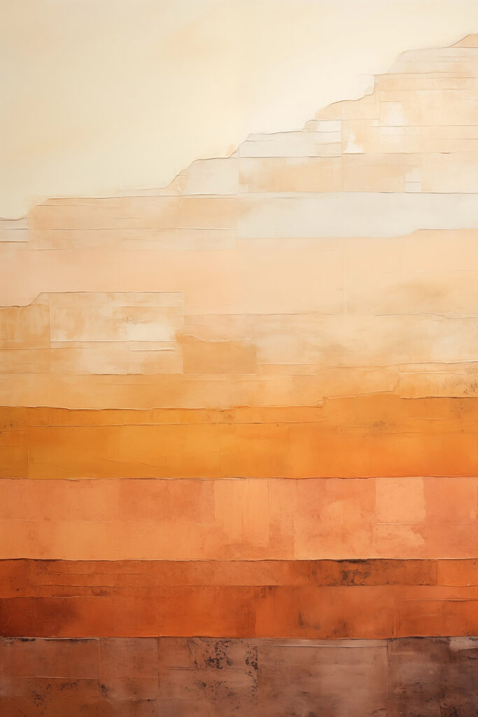 Wall with orange and white stripes Wall with orange and white stripes