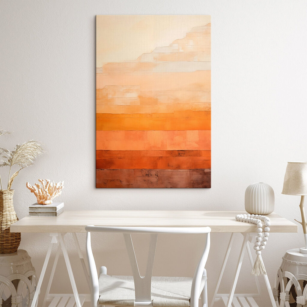 Wall with orange and white stripes Wall with orange and white stripes