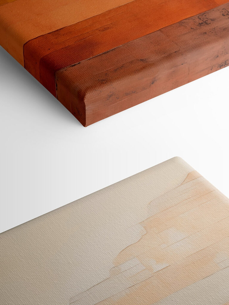 Wall with orange and white stripes Wall with orange and white stripes