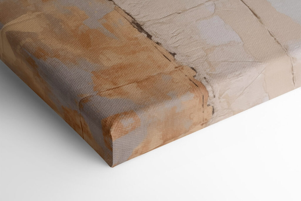 Wall with white and brown paint