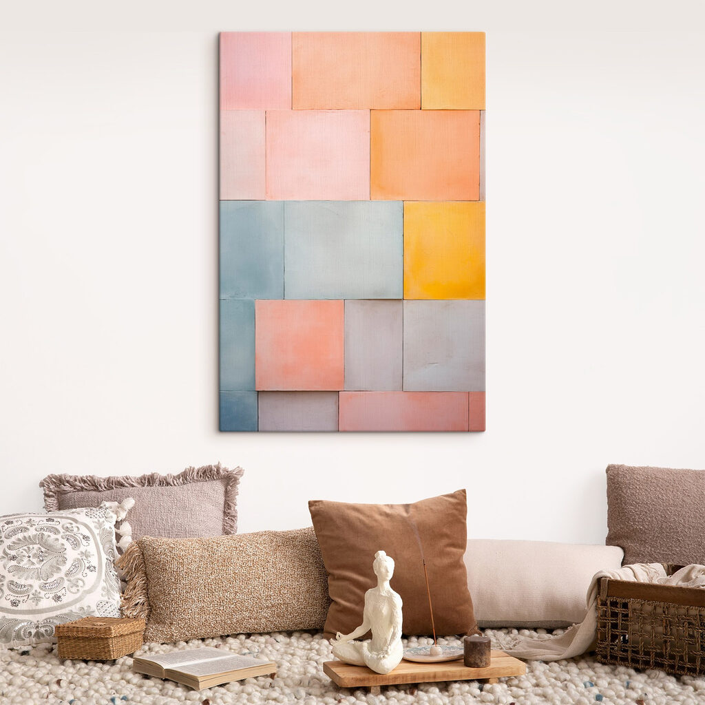 Wall of colorful tiles Wall of colorful tiles