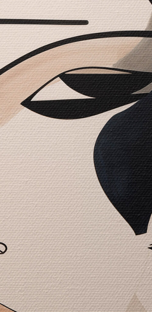 Drawing of faces with different colors Drawing of faces with different colors