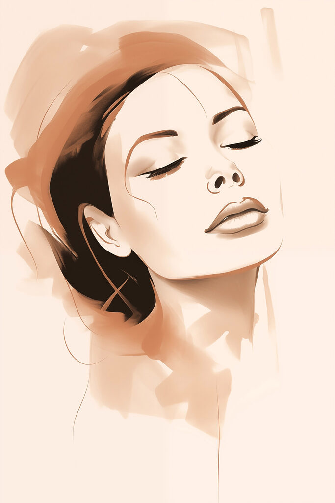 Elegant portrait with serene expression Elegant portrait with serene expression