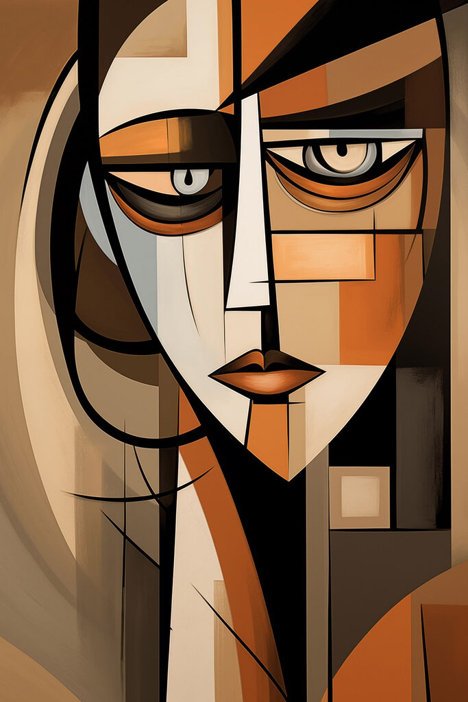 Painting of a woman's face Painting of a woman's face