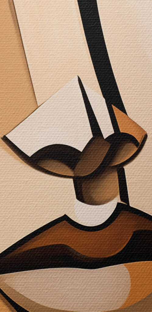 Painting of a woman's face