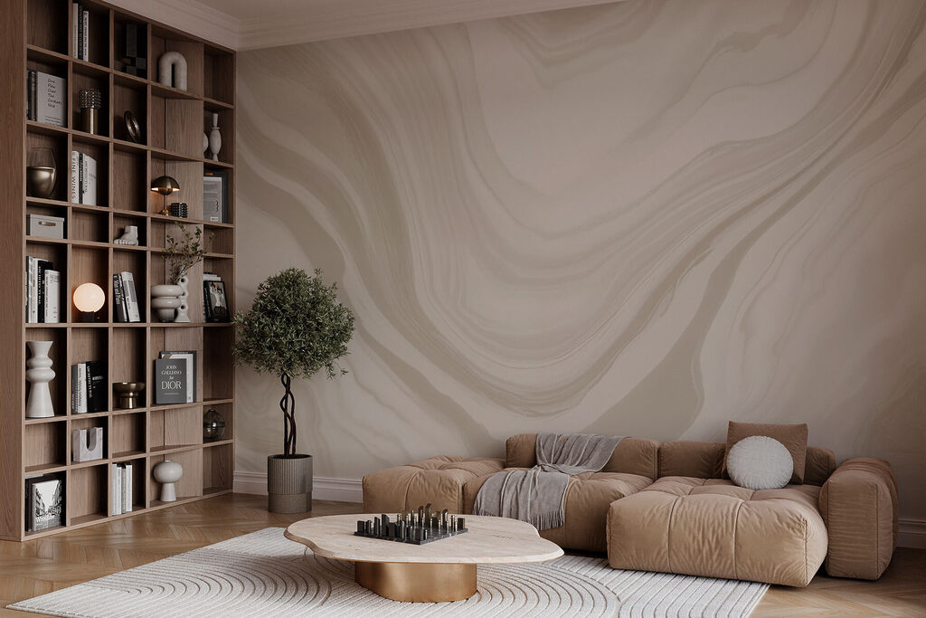 White and gray marbled surface